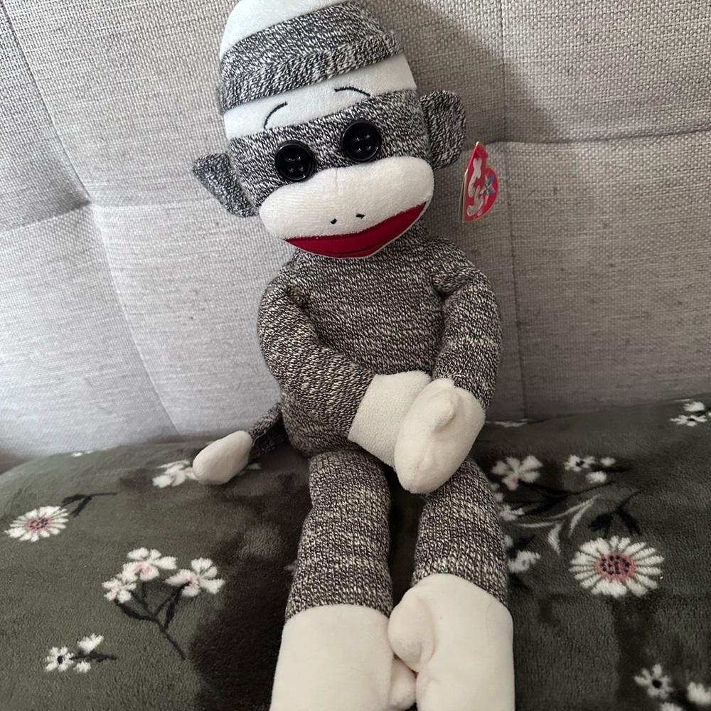Ty Babies Sock Monkey Plush
